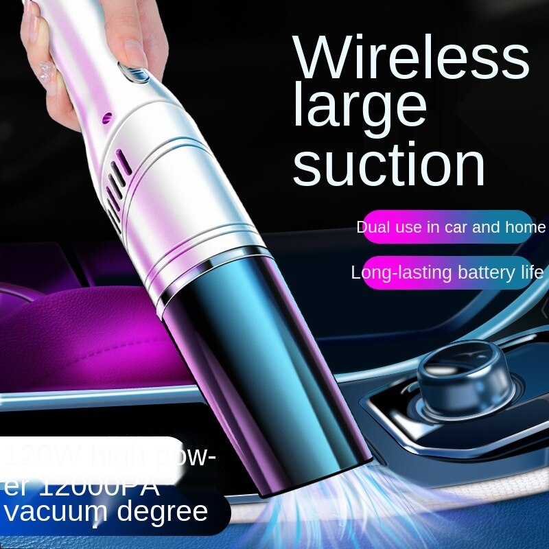 12000Pa Portable Car Vacuum Cleaner for Dry and Wet High Power Strong Suction Handheld Wireless Charging Vehicle Vacuum Cleaner