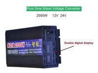 2000W Solar Inverter DC 12V to AC 220V Portable Car Power Inverter Charger Converter Adapter Universal Auto accessories