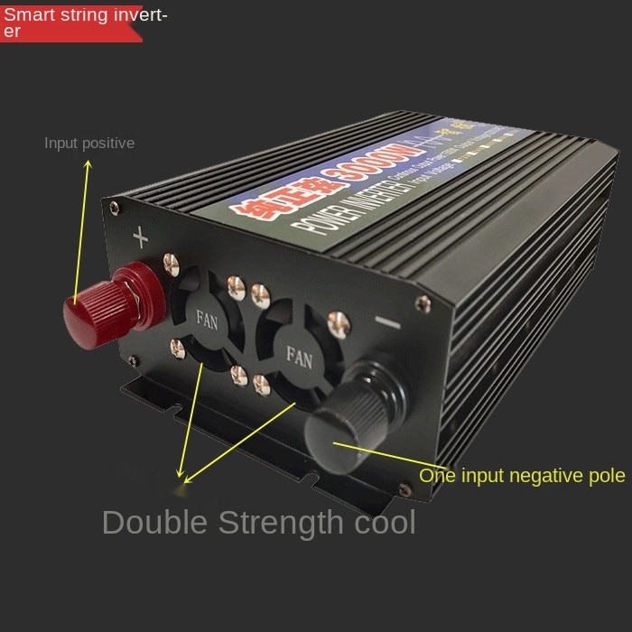 3000W Solar Inverter Double Digital Display Pure Sine Wave Smart String Car Power Inverter 12V 24V 48V To 220V Voltage Converter