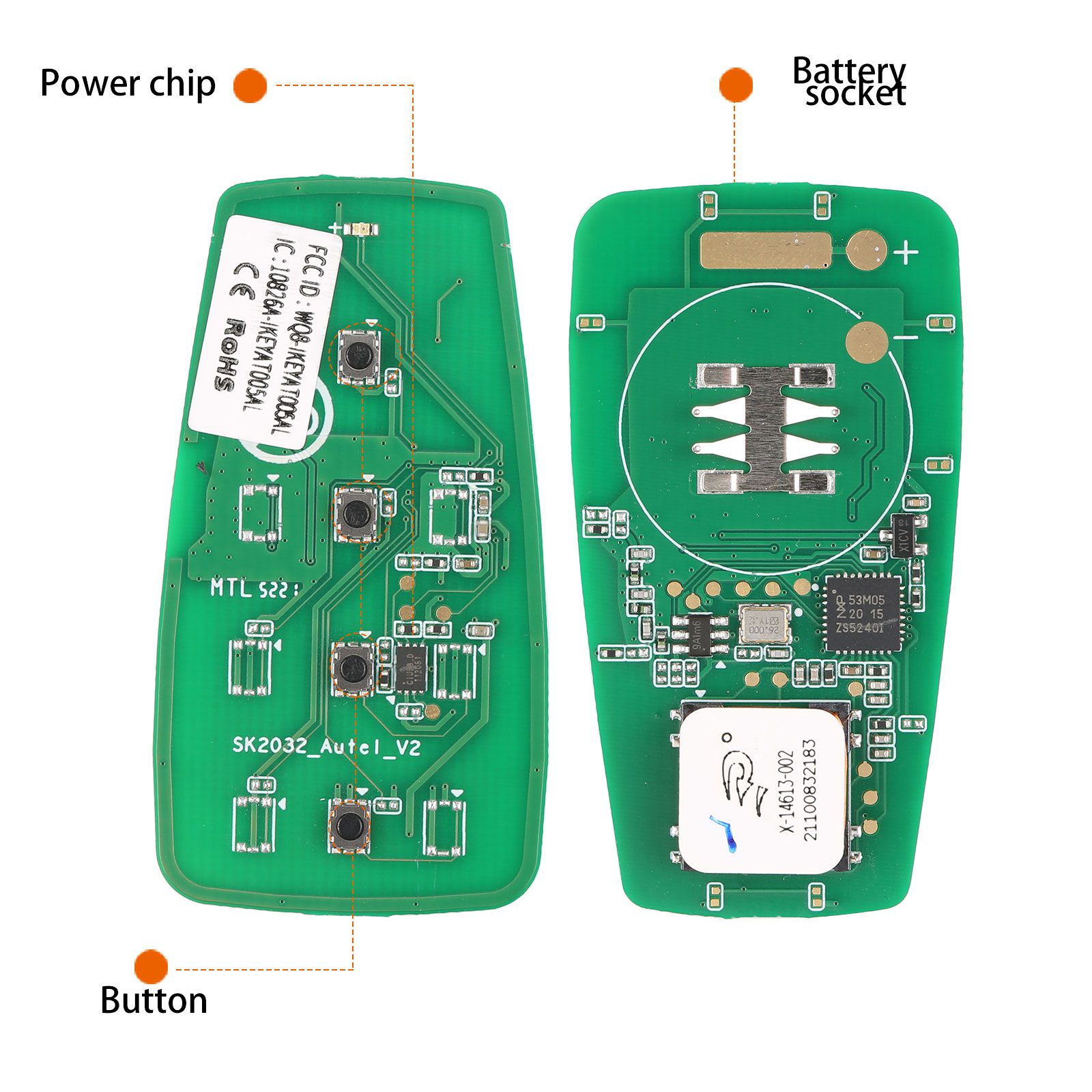 AUTEL IKEYAT004BL 4 Buttons Independent Universal Smart Key 5pcs/lot