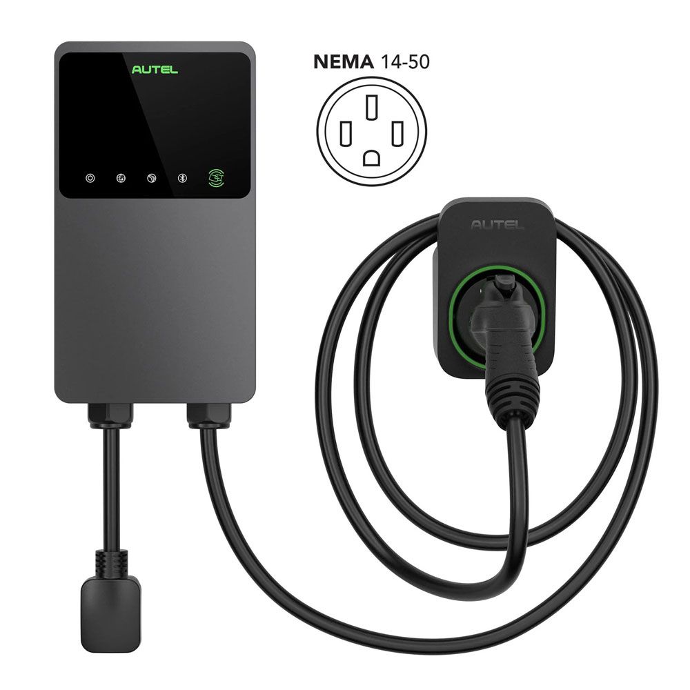 2023 Newest Autel MaxiCharger AC Wallbox Home 40A - NEMA 14-50 - EV Charger with Separate Holster