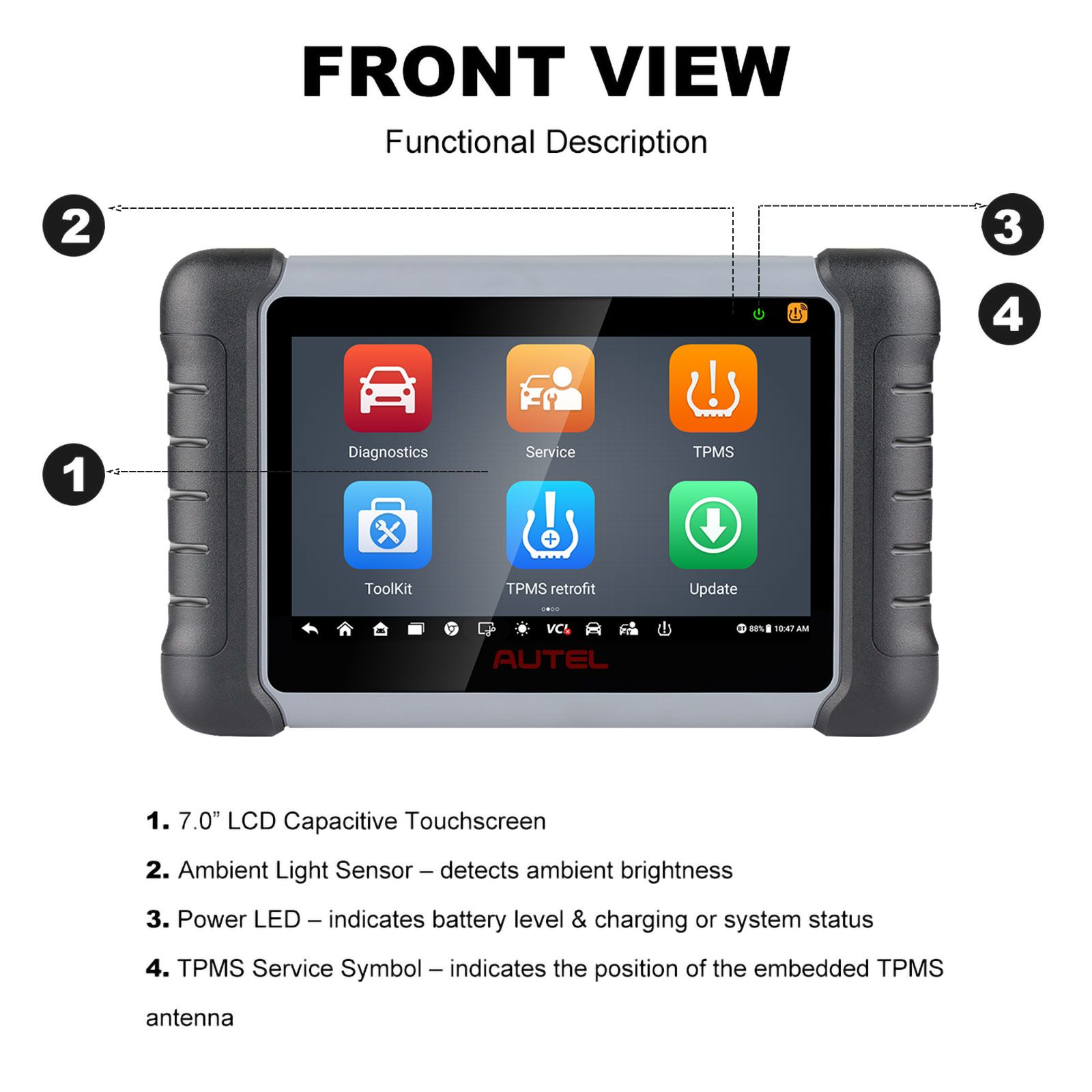 2023 Autel MaxiPRO MP808Z-TS Bi-Directional Control Scan Tool with ECU Coding, Full TPMS, 36+ Services, Upgraded of MP808TS/MP808BT