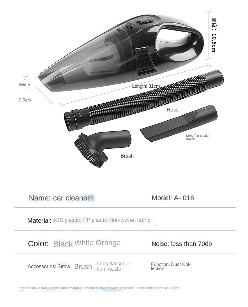 Car Cleaner High-Power Wireless Portable Hand-Held Vacuum Cleaner Wet and Dry Small for Home and Car