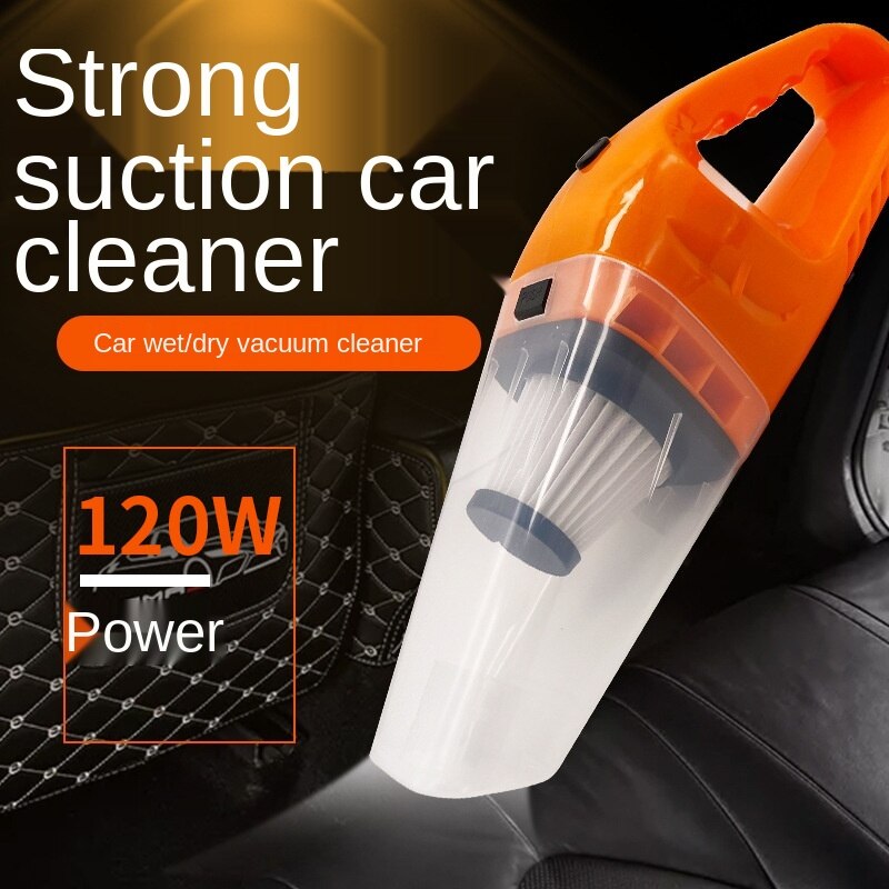Car vacuum cleaner 120w high power hand-held vacuum cleaner wet and dry haipa filter screen car vacuum cleaner