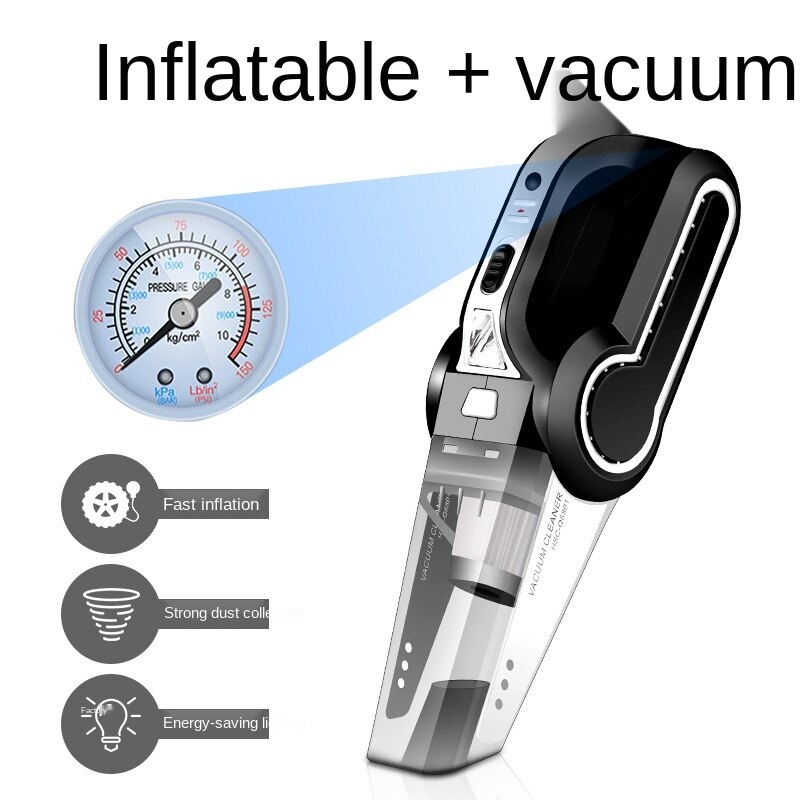 Car vacuum cleaner high-power multi-function vehicle inflatable pump high-power portable four-in-one car vacuum cleaner
