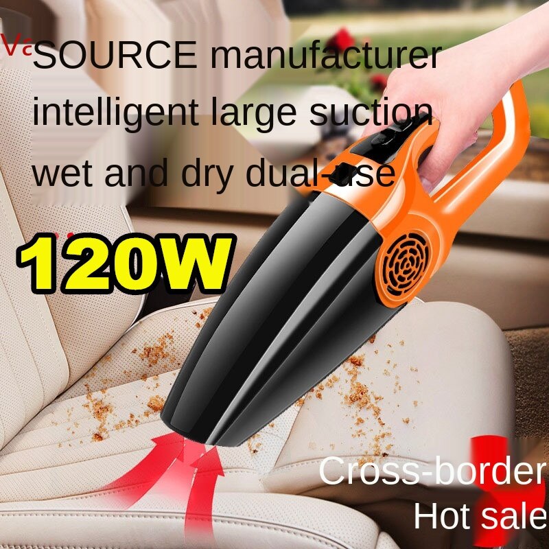 Car vacuum cleaner 120W high power mini car vacuum cleaner hand-held wireless vacuum cleaner auto supplies wholesale