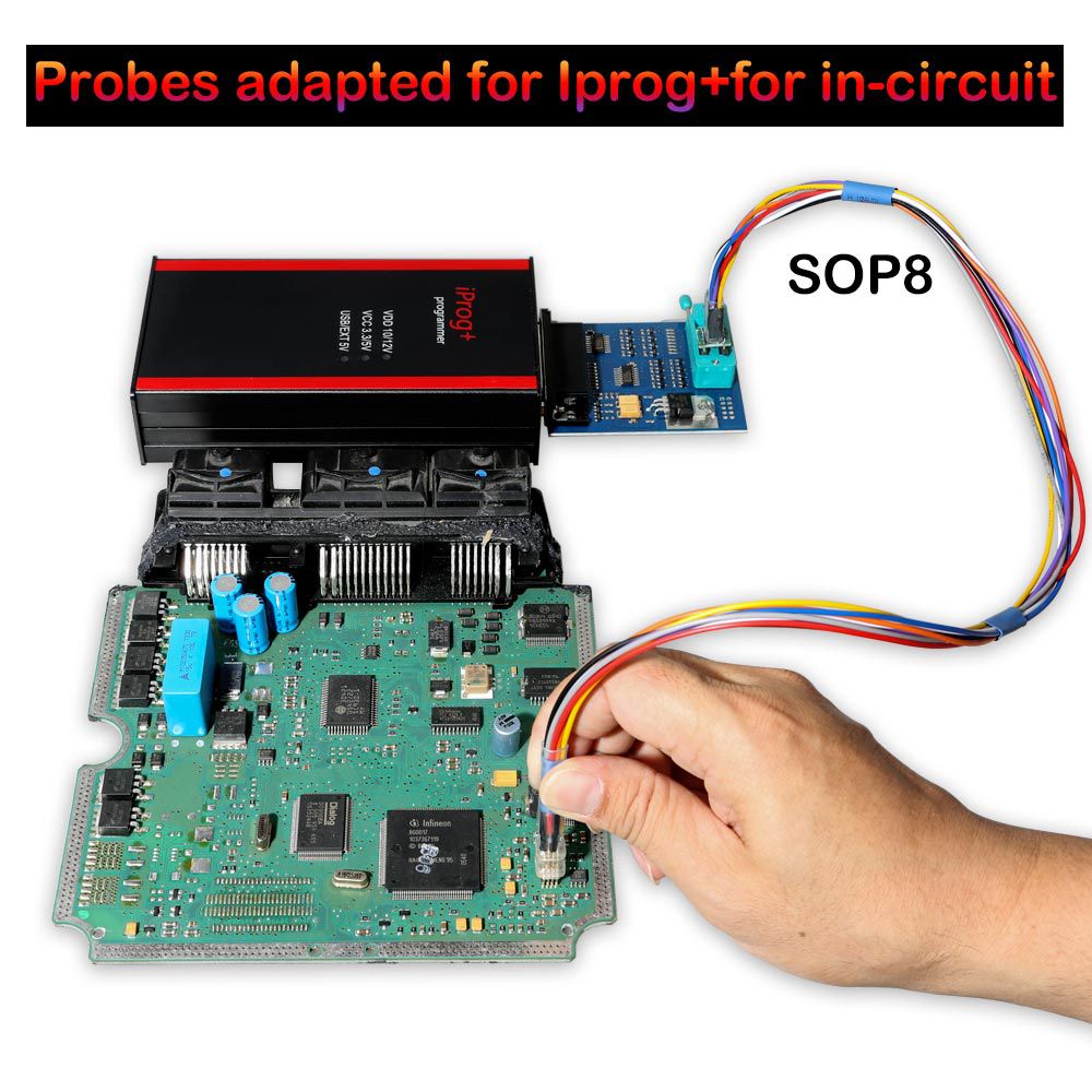 Cheap Probes Adapter for IPROG+ for in-circuit ECU Work with Iprog+ Programmer and Xprog