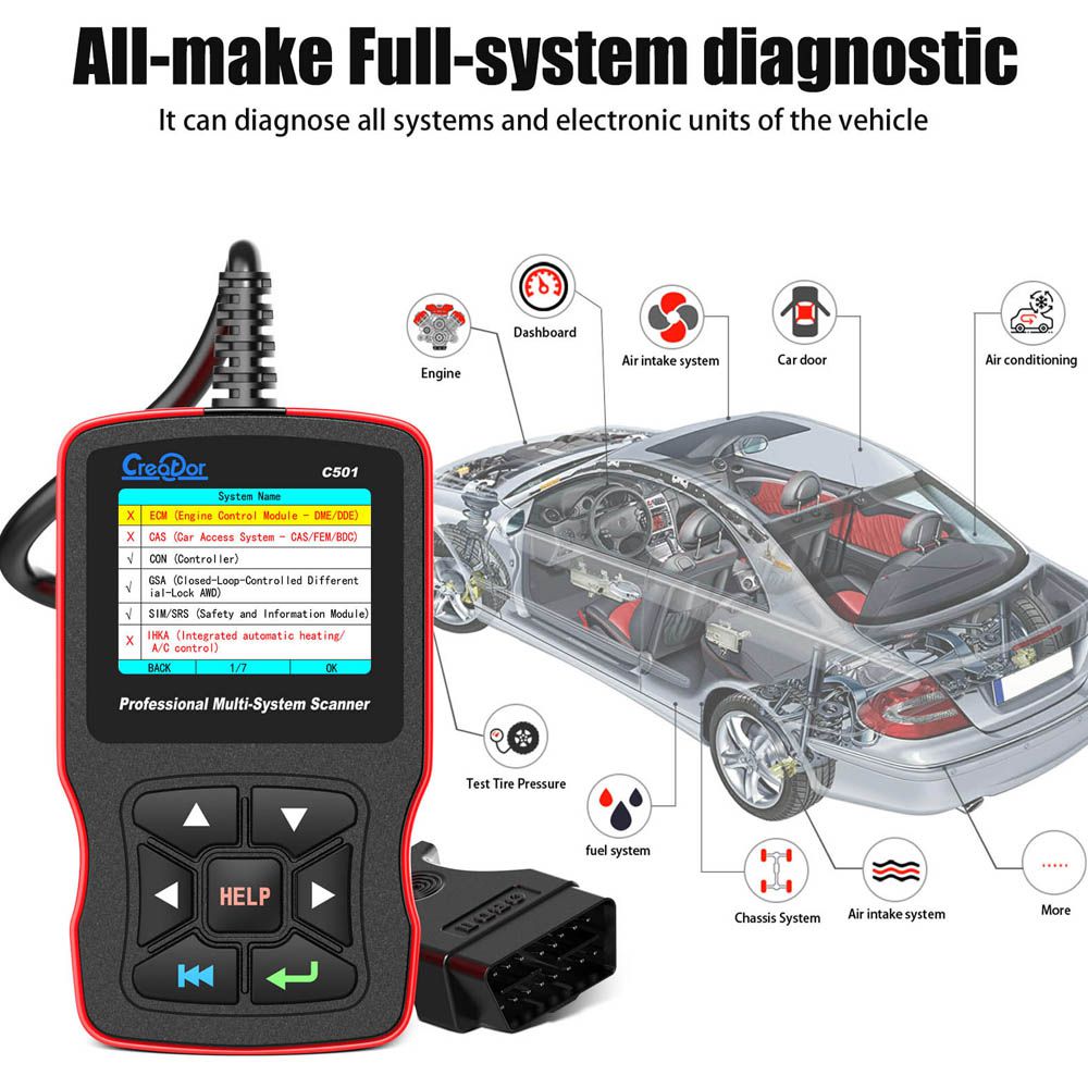 Creator C501 BMW & OBDII/EOBD Multi-System Scanner