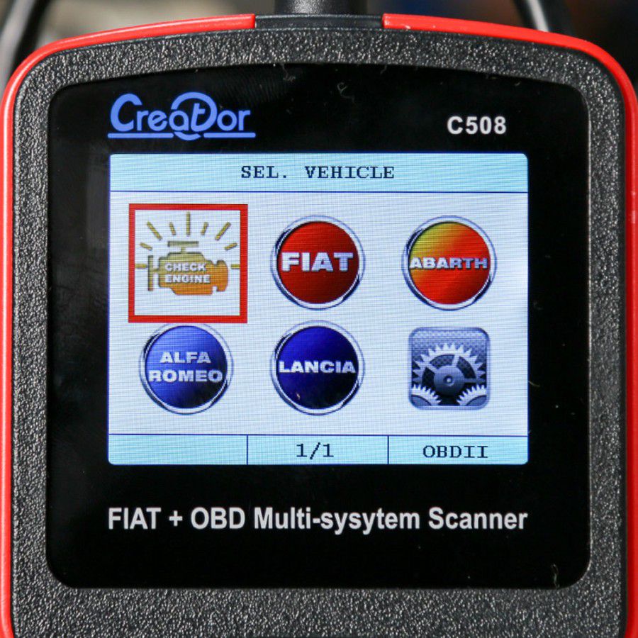 Creator C508 OBDII/EOBD Multi-System Scanner for FIAT/Alfa/Abrath/Lancia Airbag/ABS Scan Tool