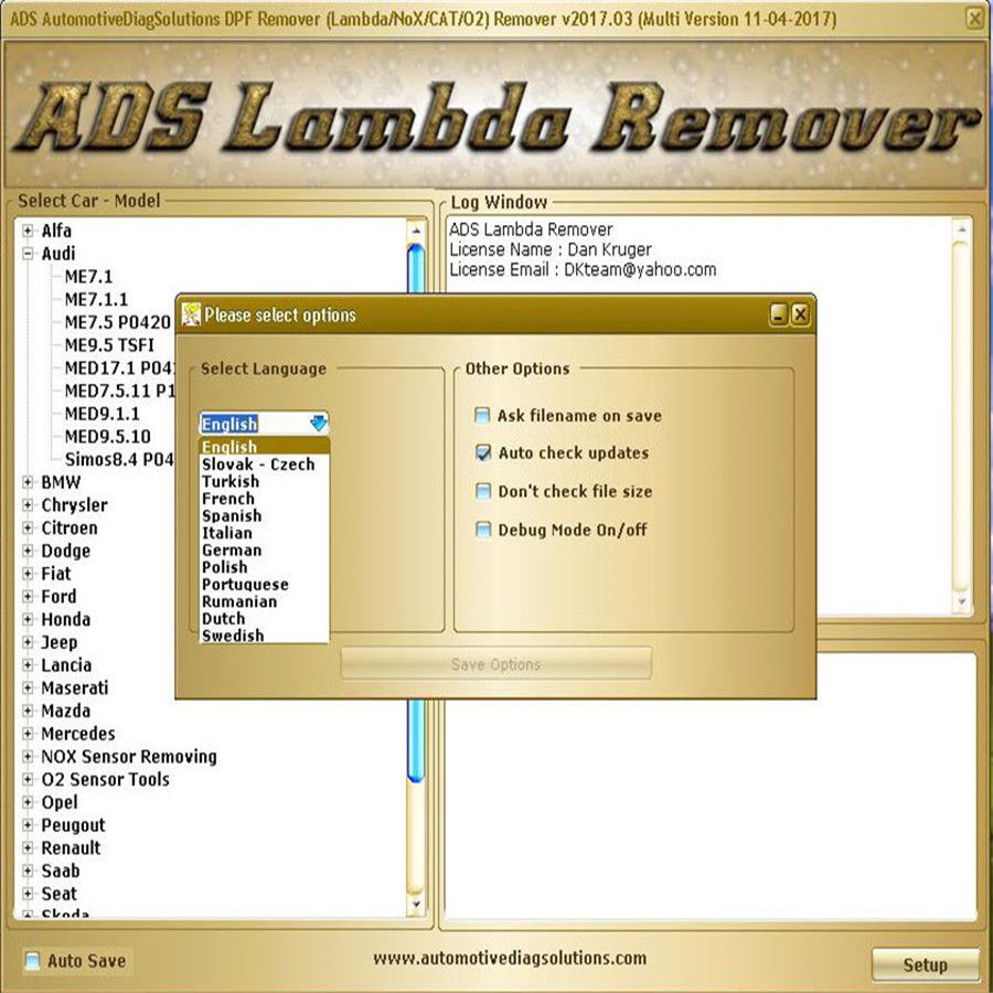 Professionale DPF+EGR REMOVER 3.0 Lambda Hotstart Flap,O2, DTC 2 Software Full 2017.5 Version