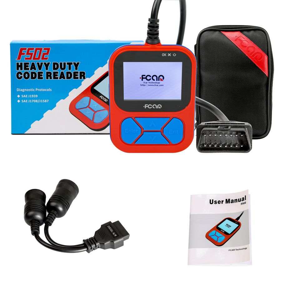 Exclusive Sale Fcar F502 Heavy Duty Handheld Code Reader for J1939 and J1708 Truck Scanner