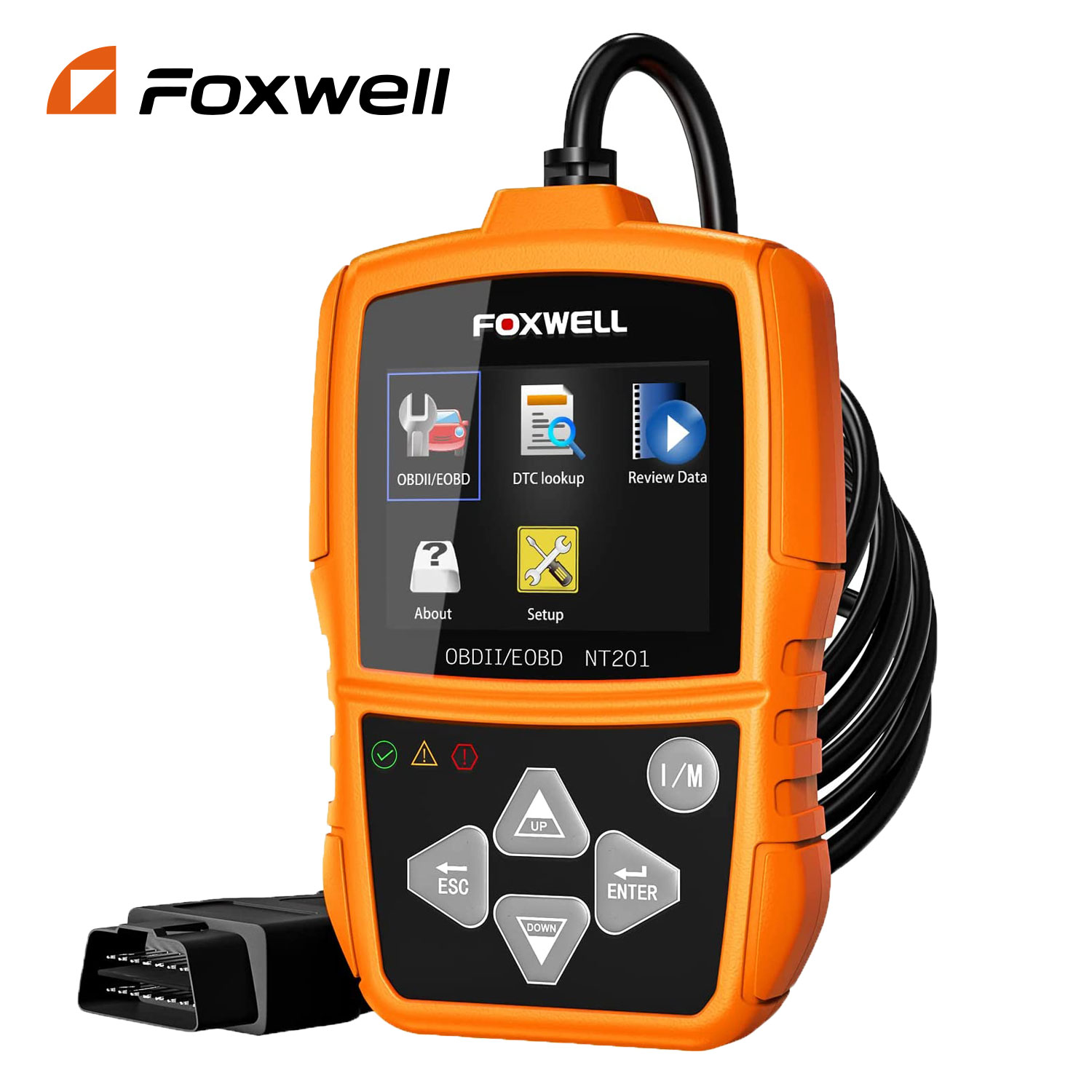 FOXWELL NT201 OBD2 Scanner Check Engine Light Car Code Reader Free Update Automotive Scanner OBDII Diagnostic Tool PK ELM327