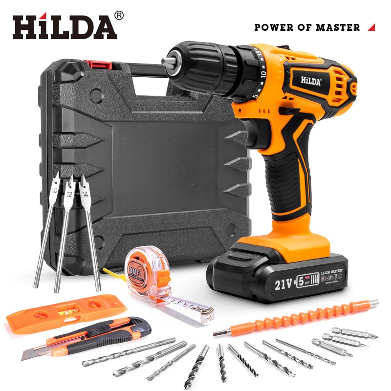 Hilda 12V 16.8V 21V Lithium Electric Drill Electric Hand Drill Electric Screwdriver Southeast Asia Electric Drill