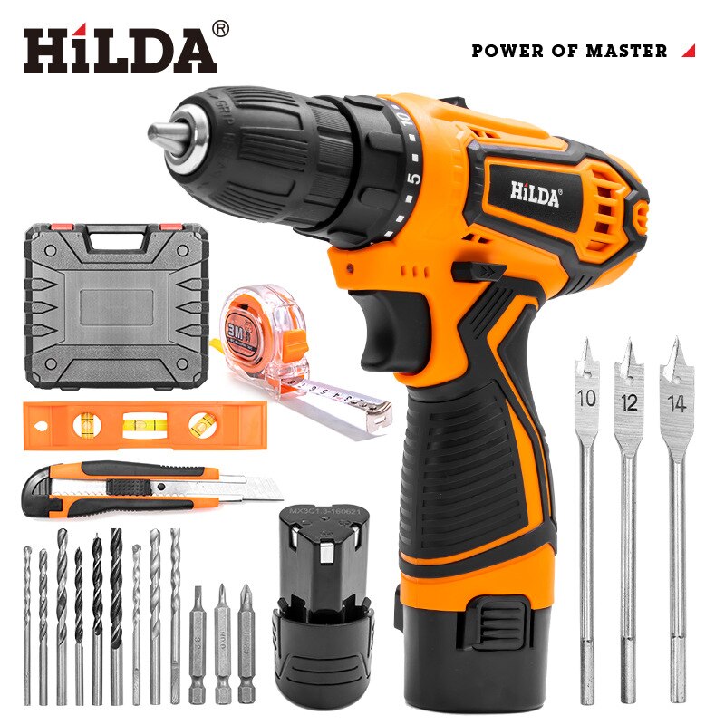 Hilda 12V 16.8V 21V Lithium Electric Drill Electric Hand Drill Electric Screwdriver Southeast Asia Electric Drill