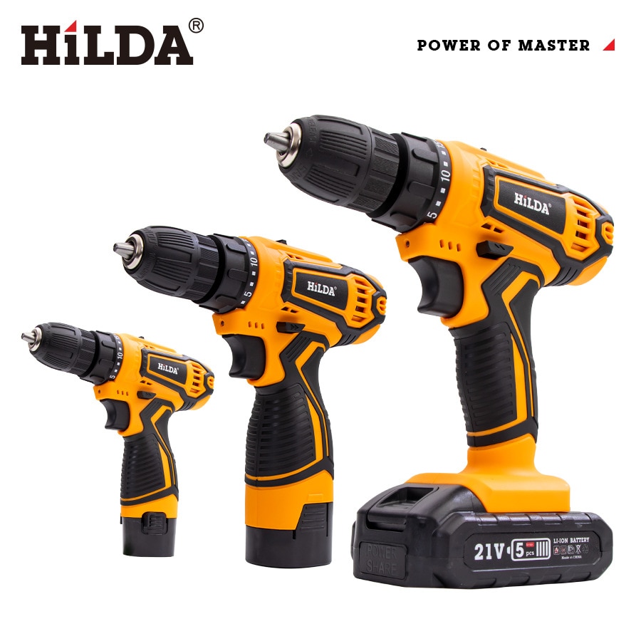 Hilda 12V 16.8V 21V Lithium Electric Drill Electric Hand Drill Electric Screwdriver Southeast Asia Electric Drill