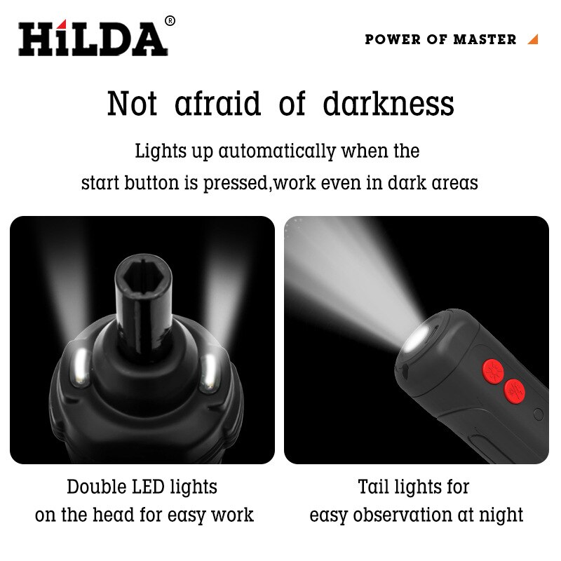 HiLDA 3.6V Electric Screwdriver Multifunctional Mini Rechargeable Lithium Screwdriver Machine with Electric Drill Bit