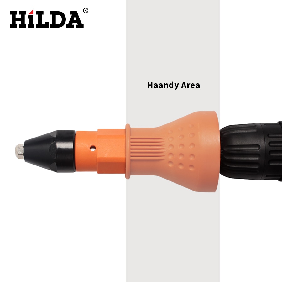 HILDA Electric Riveter Guns Riveting Tool Cordless Riveting Drill Adaptor Insert Nut Tool Riveting Drill Adapter