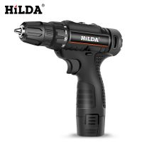 HiLDA Electric Screwdriver Lithium Electric Drill Household 12V Wireless Impact Electric Hand Drill Charging Screwdriver Drill