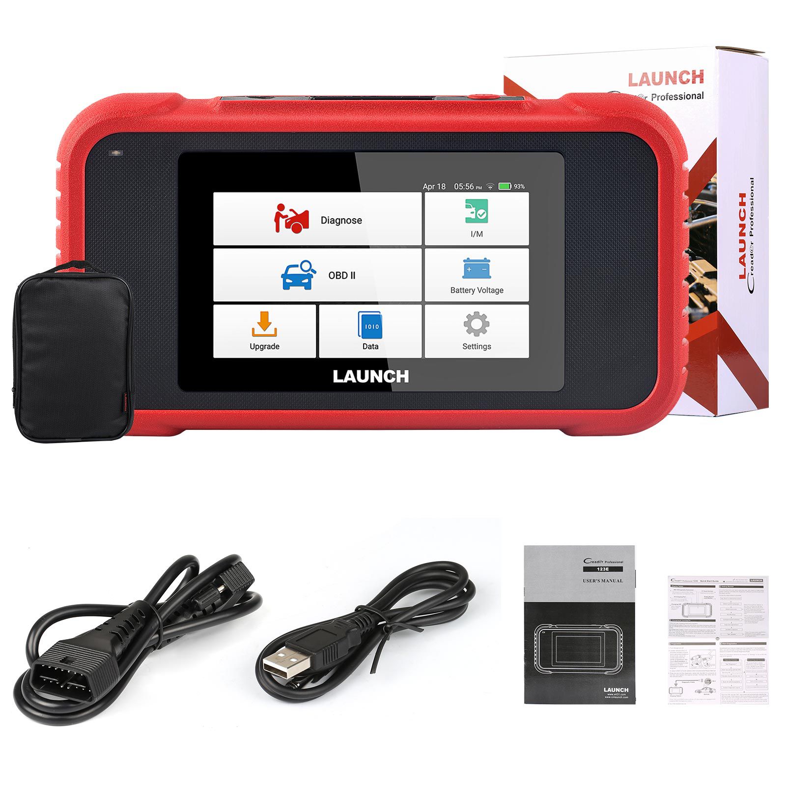 LAUNCH X431 CRP123E OBD2 Code Reader for Engine ABS Airbag SRS Transmission OBD Diagnostic Tool Free Update Online Lifetime