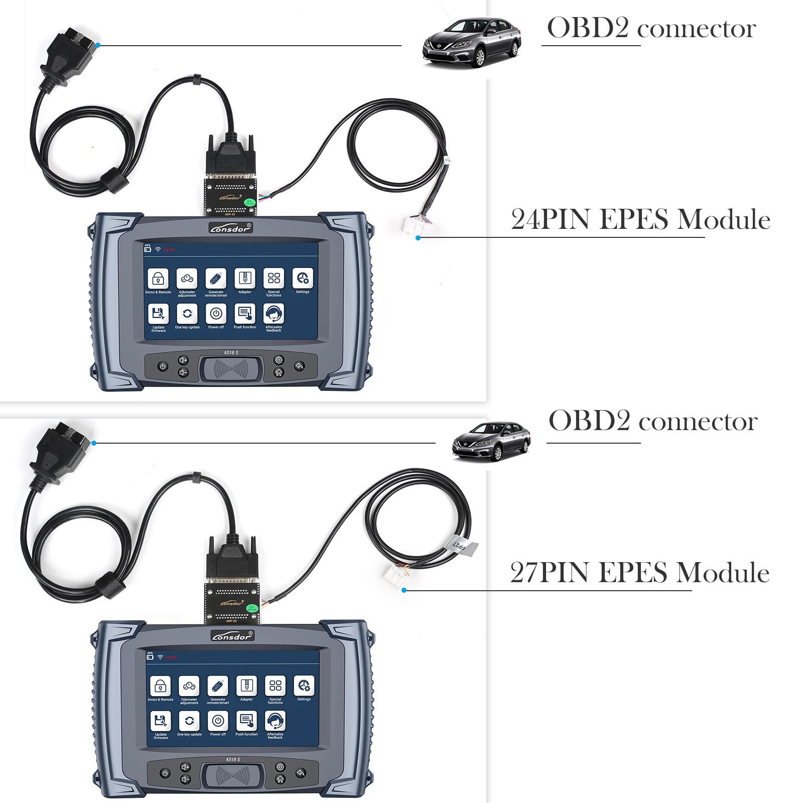 Lonsdor Super ADP 8A/4A Adapter Plus Lonsdor LKE Smart Key Emulator 5 in 1 Work With Lonsdor K518ISE K518S