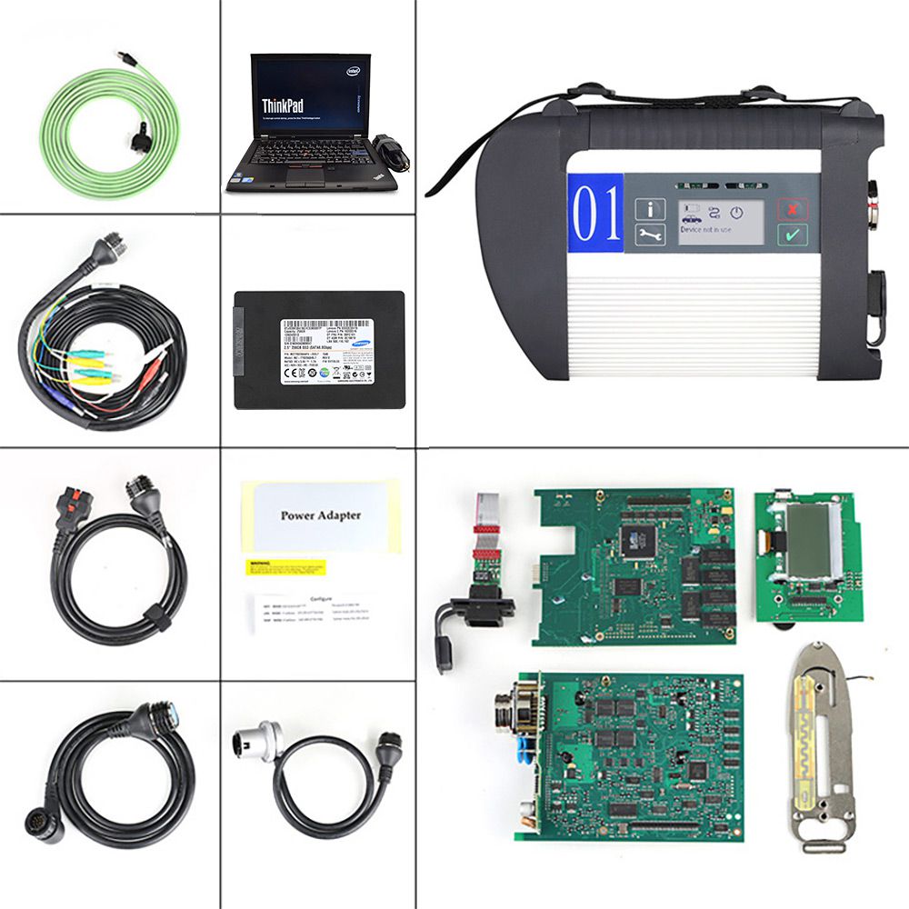 MB SD C4 Plus Doip Star Diagnosis with V2023.3 SSD Plus Lenovo T410 Laptop 4GB Memory Software Installed Ready to Use Free Shipping by DHL