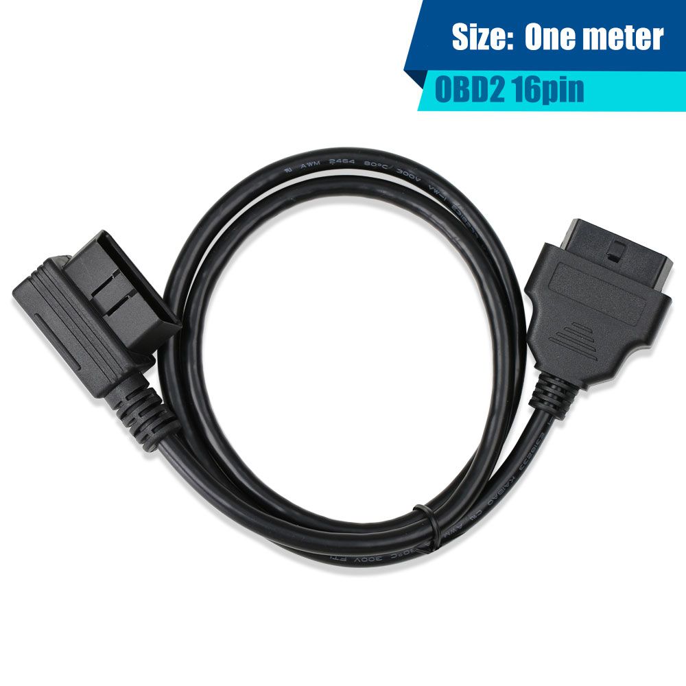 Obd2 16pin Male to Female Extension Cable Diagnostic Extender 100cm