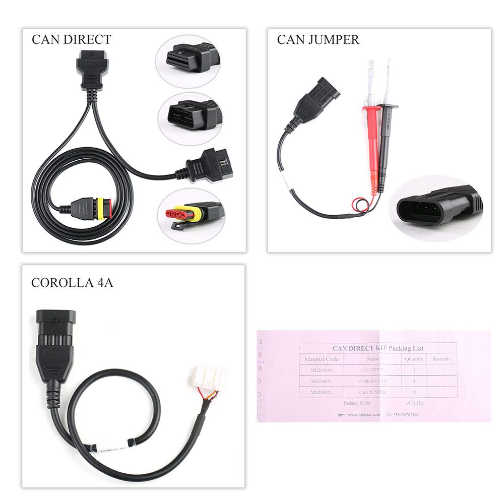 OBDSTAR CAN DIRECT KIT for Reading ECU Data of Gateway Vehicles