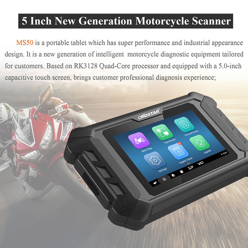 OBDSTAR MS50 Motorcycle Scanner Motorbike Diagnostic Tool Free Update Online