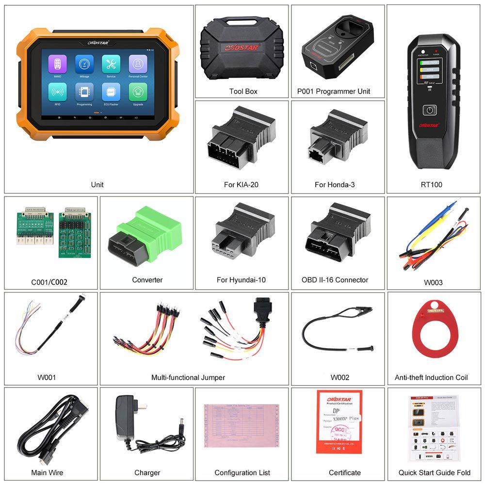 OBDSTAR X300 DP Plus X300 PAD2 C Package Full Version Get Free P004 Adapter and FCA 12+8 Adapter