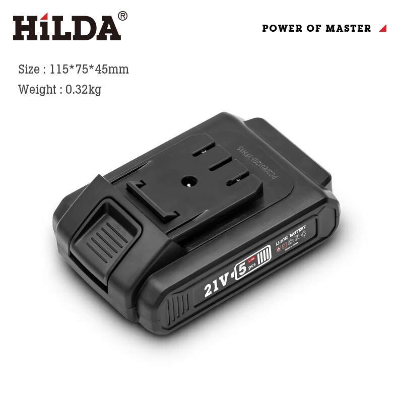 Original HILDA Lithium Battery 12V 16.8V 21V Lithium Electric Drill Battery Hand Electric Drill Electric Screwdriver