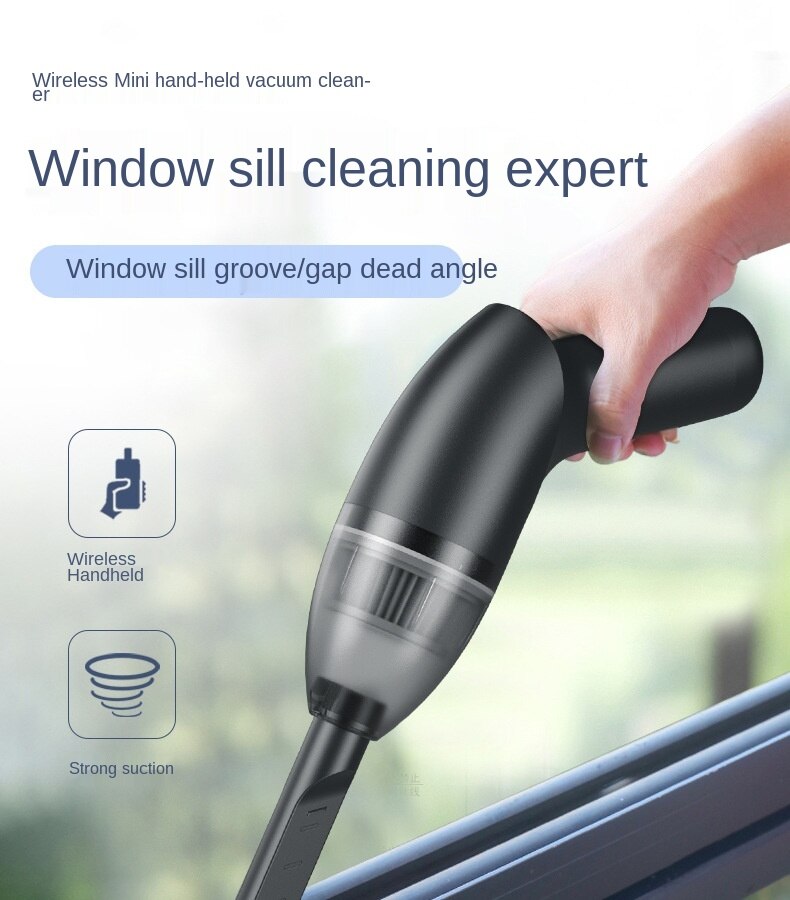 Portable Handheld Vacuum Cleaner Window Vacuum Cleaner Desktop Keyboard Cleaner Large Suction Wireless Vacuum Cleaner