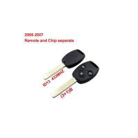 Remote Key (3+1) Button and Chip Separate ID:13 (433MHZ) For 2005-2007 Honda