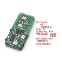 Smart Card Board 4 Buttons 433.92MHZ Number 271451-5290-Eur For Toyota