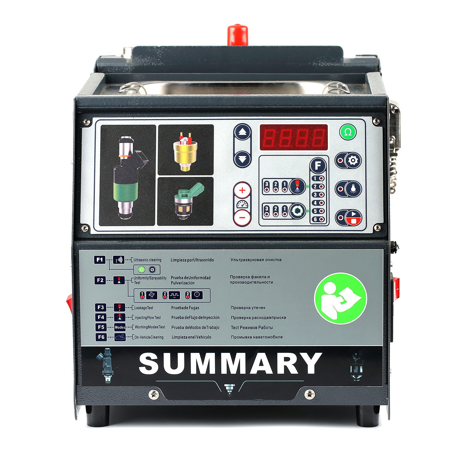 Summary PowerJet Pro 240 Injector Cleaner & Tester Machine Kit 4-Cylinder Support for 110V/220V Petrol Vehicles Motorcycle