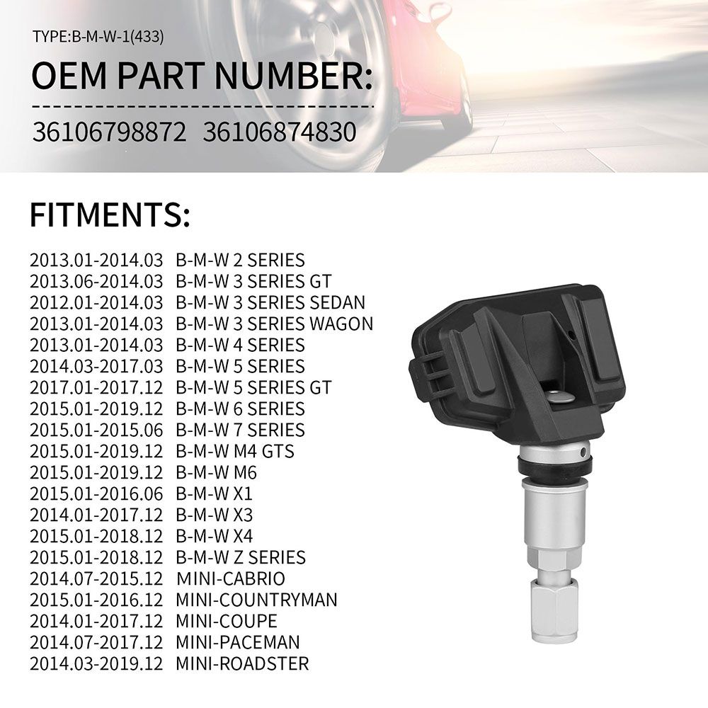 TYPE-BMW1-433 Universal Programmable TPMS Sensor