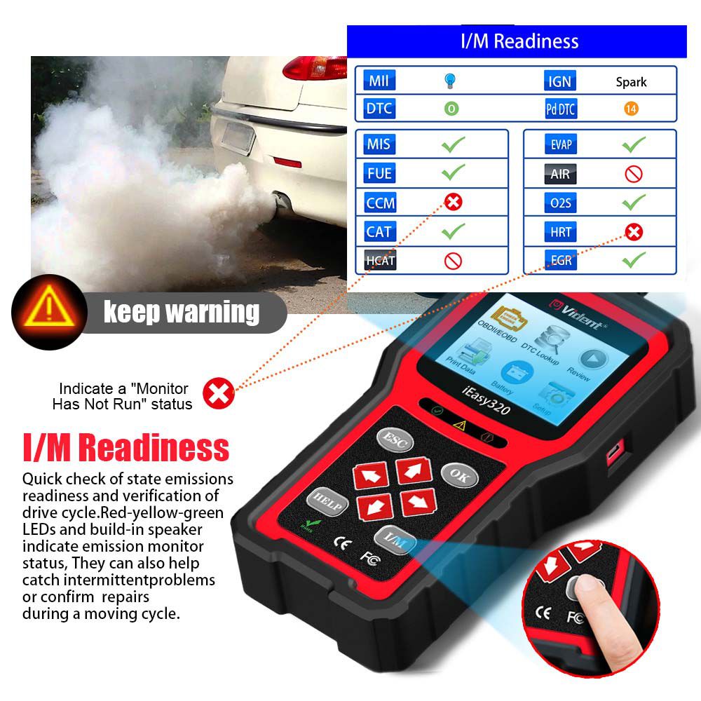 VIDENT iEasy320 OBDII/EOBD+CAN Code Reader