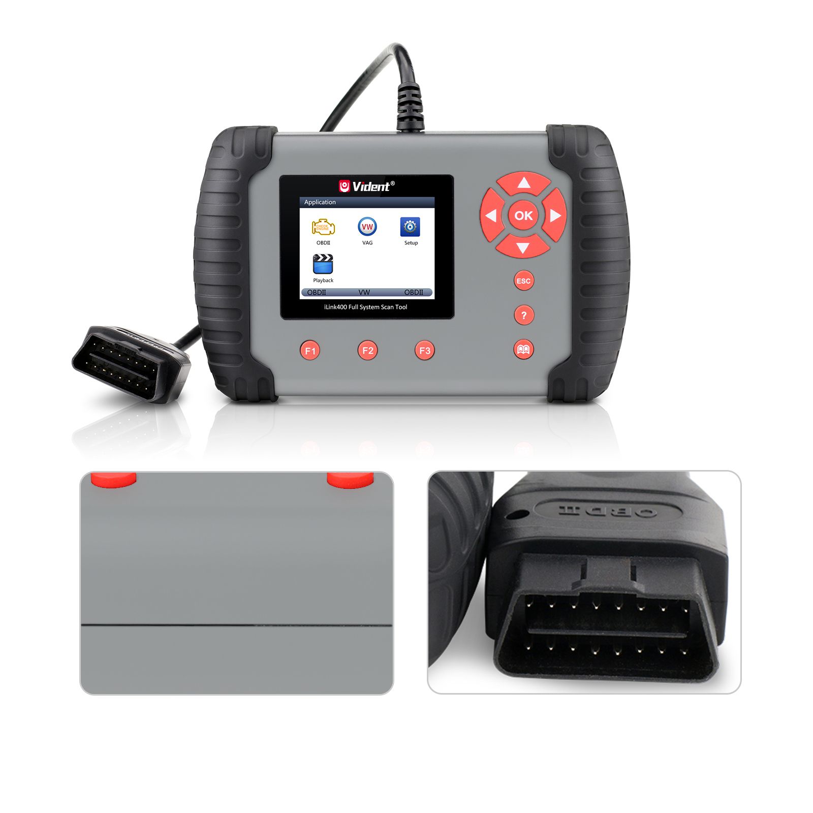 Original VIDENT iLink400 Full System Scan Tool Single Make Support ABS/SRS/EPB//DPF Regeneration/Oil Reset