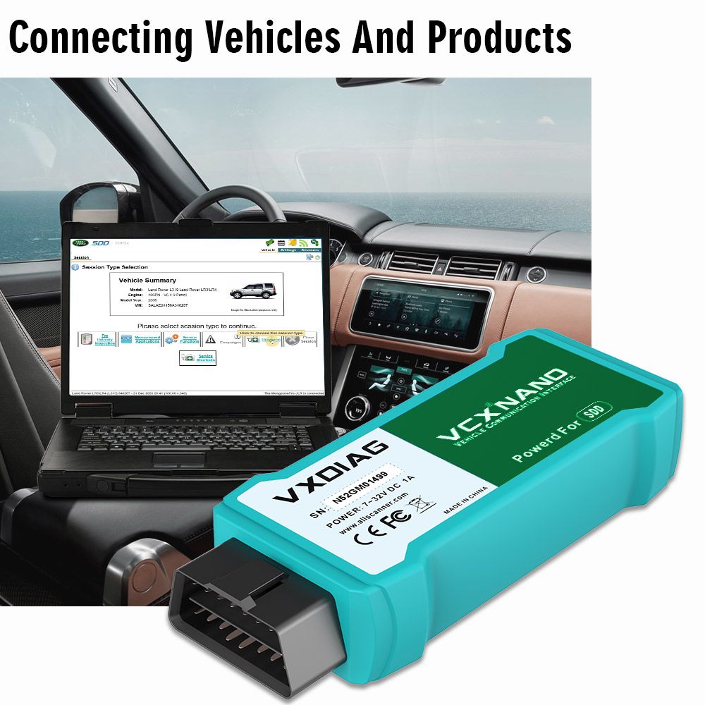 VXDIAG VCX NANO for Land Rover and Jaguar Software V160 WIFI Version