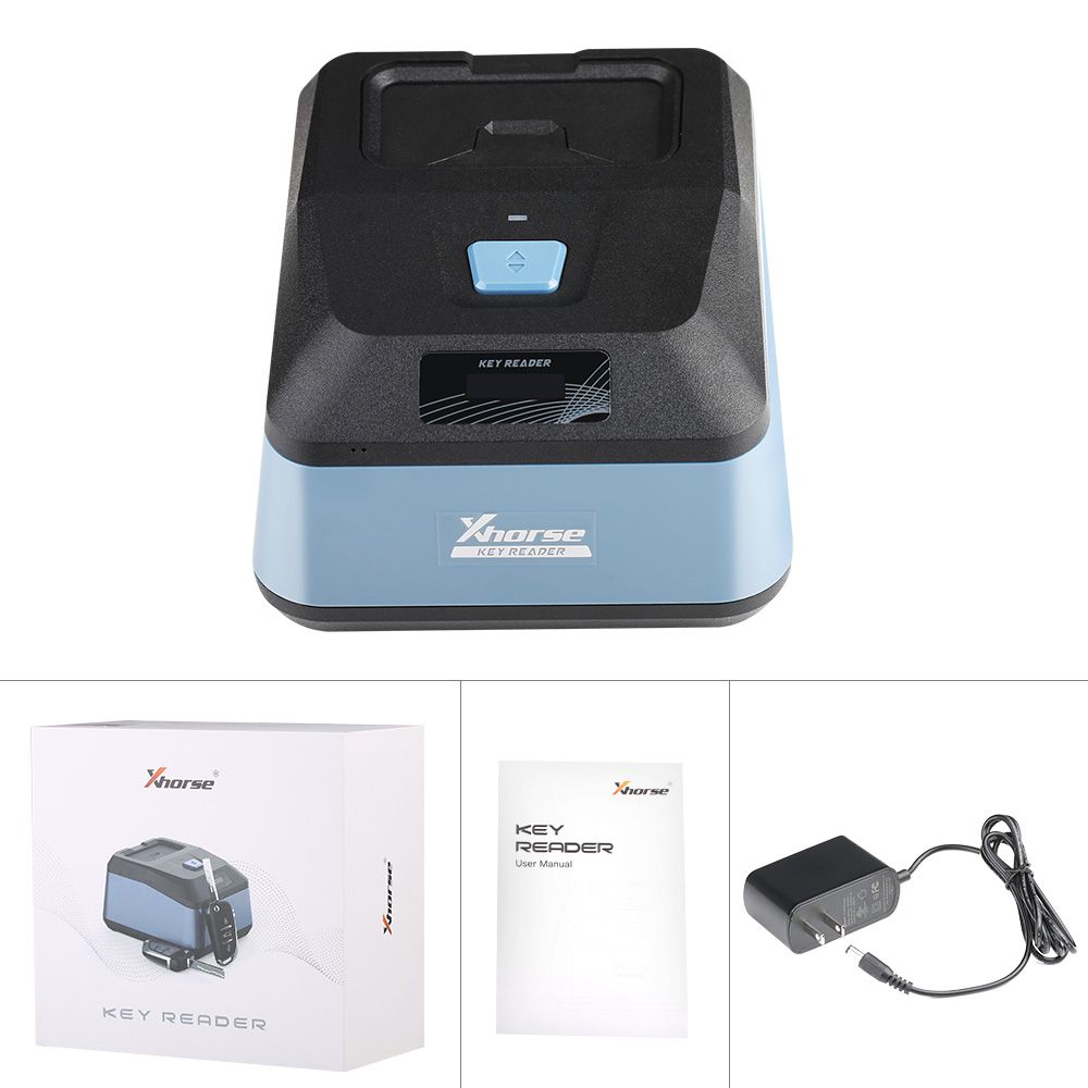 Xhorse Condor XC-Mini Plus II Key Cutting Machine Plus Key Reader XDKP00GL Blade Skimmer Key Identification Device