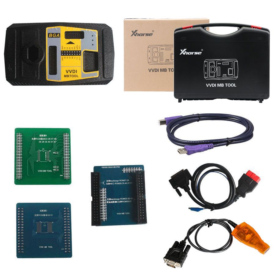 VVDI2 Full Kit + Xhorse VVDI MB Tool with 1 Year Unlimited Token