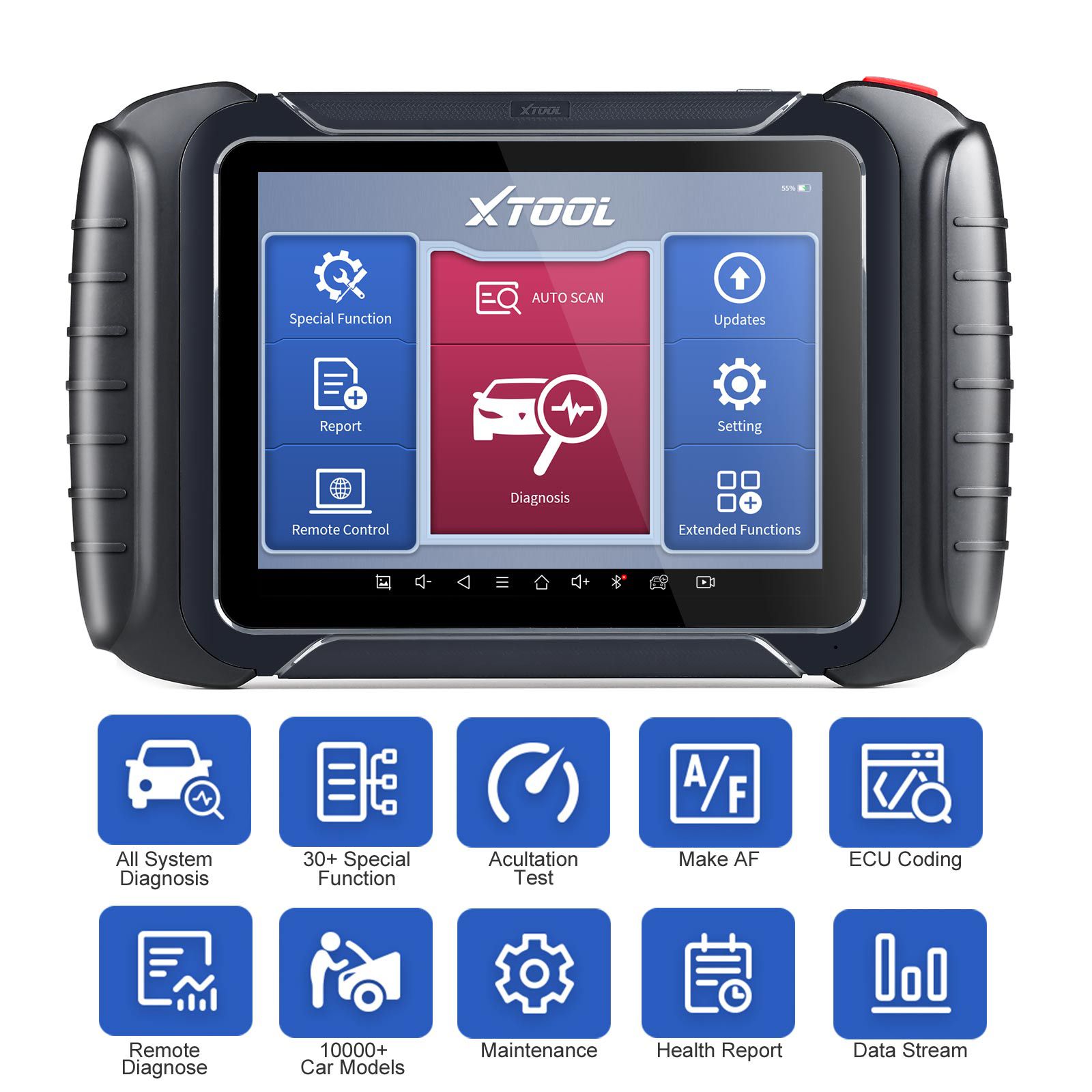  2023 XTOOL D8 Automotive Scan Tool Bi-Directional Control OBD2 Car Diagnostic Scanner+ECU Coding 31+ Services+Key Programming