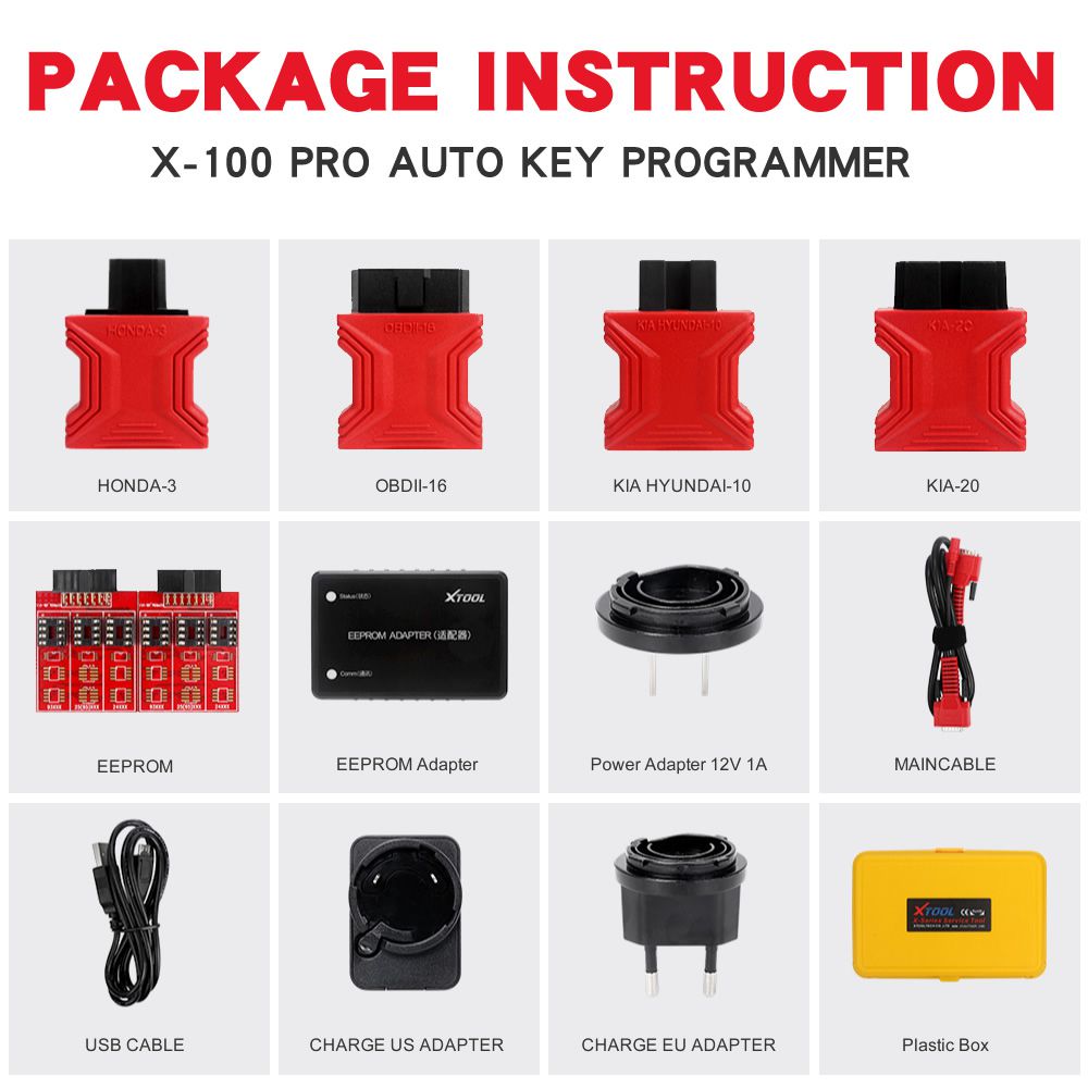  XTOOL X100 Pro2 Auto Key Programmer with EEPROM Adapter