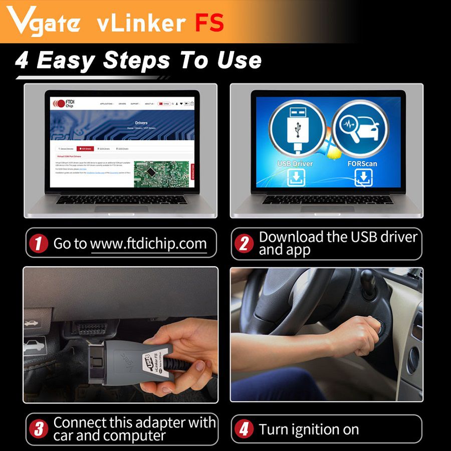 Vgate vLinker FS ELM327 For Ford FORScan