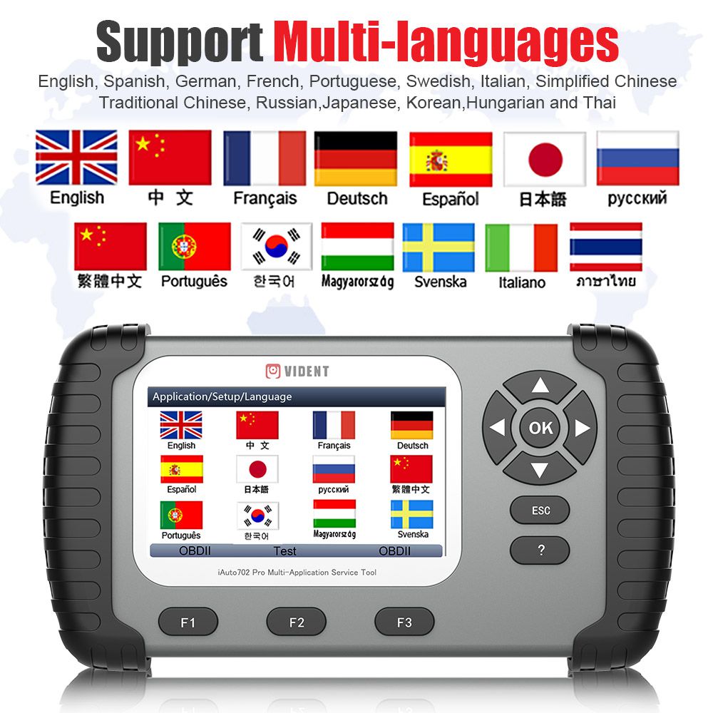 Vident iAuto702 Pro Language