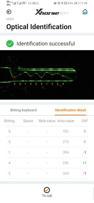 Xhorse Key Reader Blade Skimmer Key Identification Device