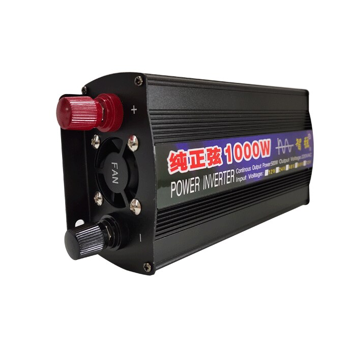 1000W Pure Sine Wave Voltage Converter 12V / 24V / 48V / 60V Portable Car Power Inverter Home Inverter Power Solar Inverter