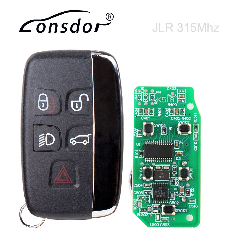 10pcs Lonsdor Specific Smart Key for 2015-2018 Land Rover Jaguar 5 Buttons 315MHz/433MHz By DHL