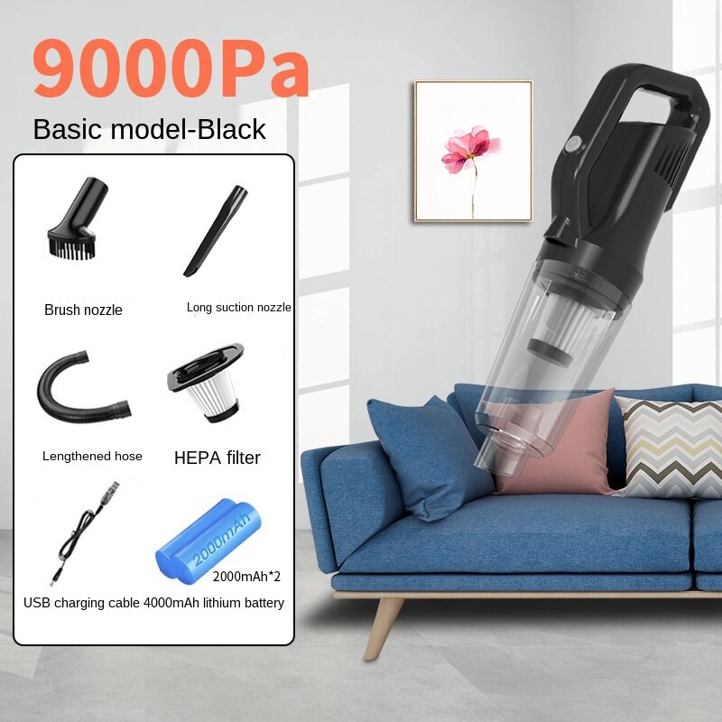 12000pa Cordless USB Chargable Collector Aspirator Wireless Handheld Vacuum Cleaner for Home Car Big Suction Vacuum Cleaner