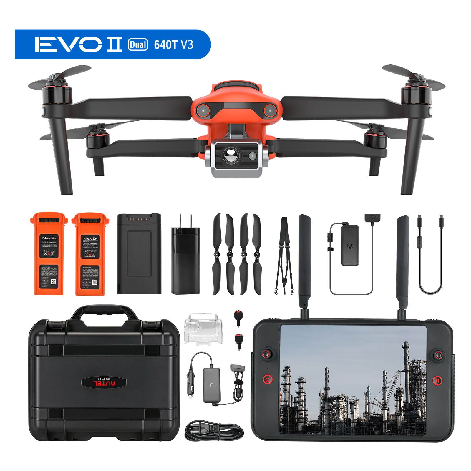 2023 Autel  EVO II Dual Rugged Bundle (640T) V3 Thermal Imaging Sensor 360° Obstacle Avoidance 38 Minute Flight Time