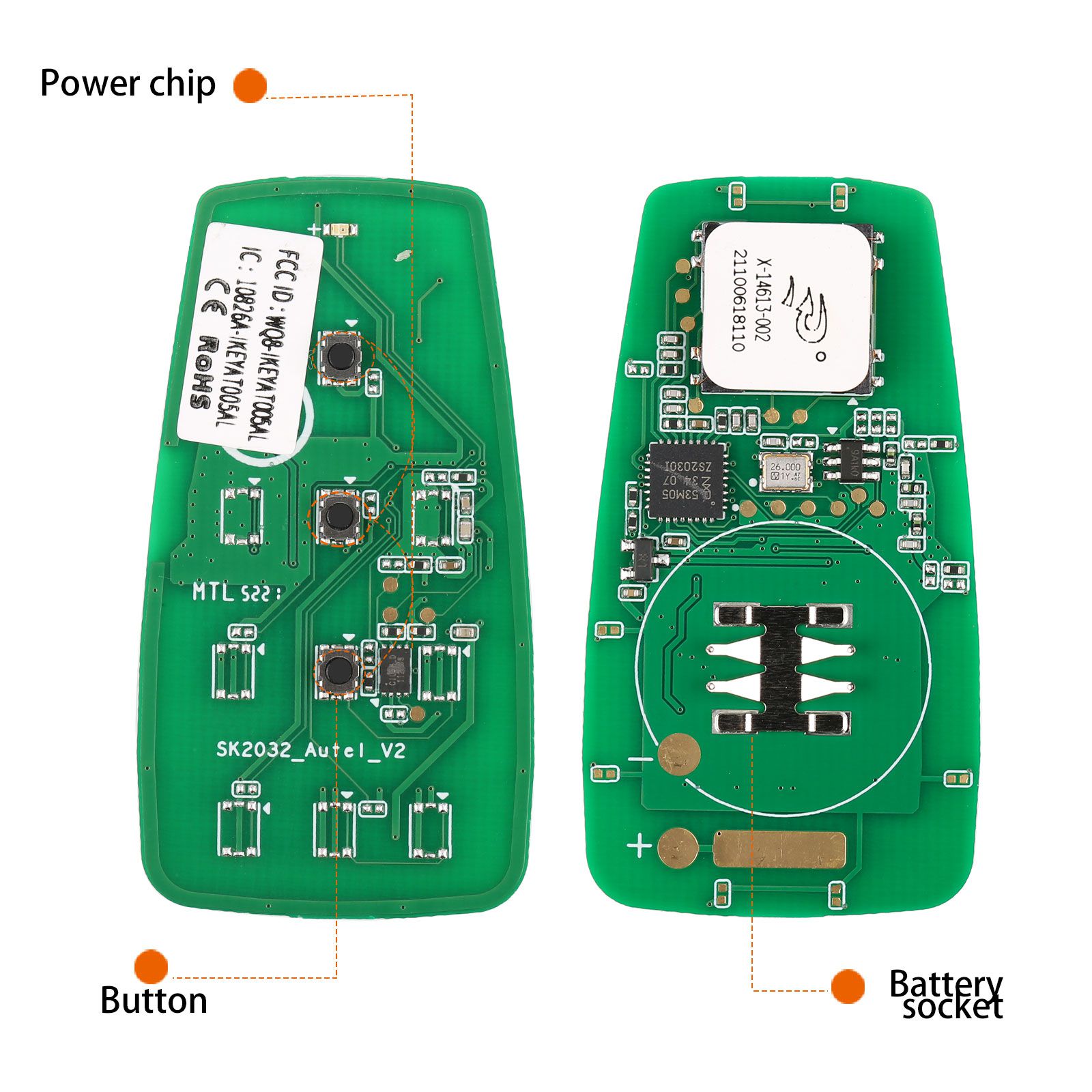 AUTEL IKEYAT003BL 3 Buttons Independent Universal Smart Key 5pcs/lot